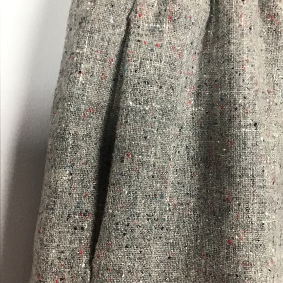J CREW Gray Wool Woven Tweed Pull On Sidewalk Market Skirt sz 0 - Picture 5 of 9